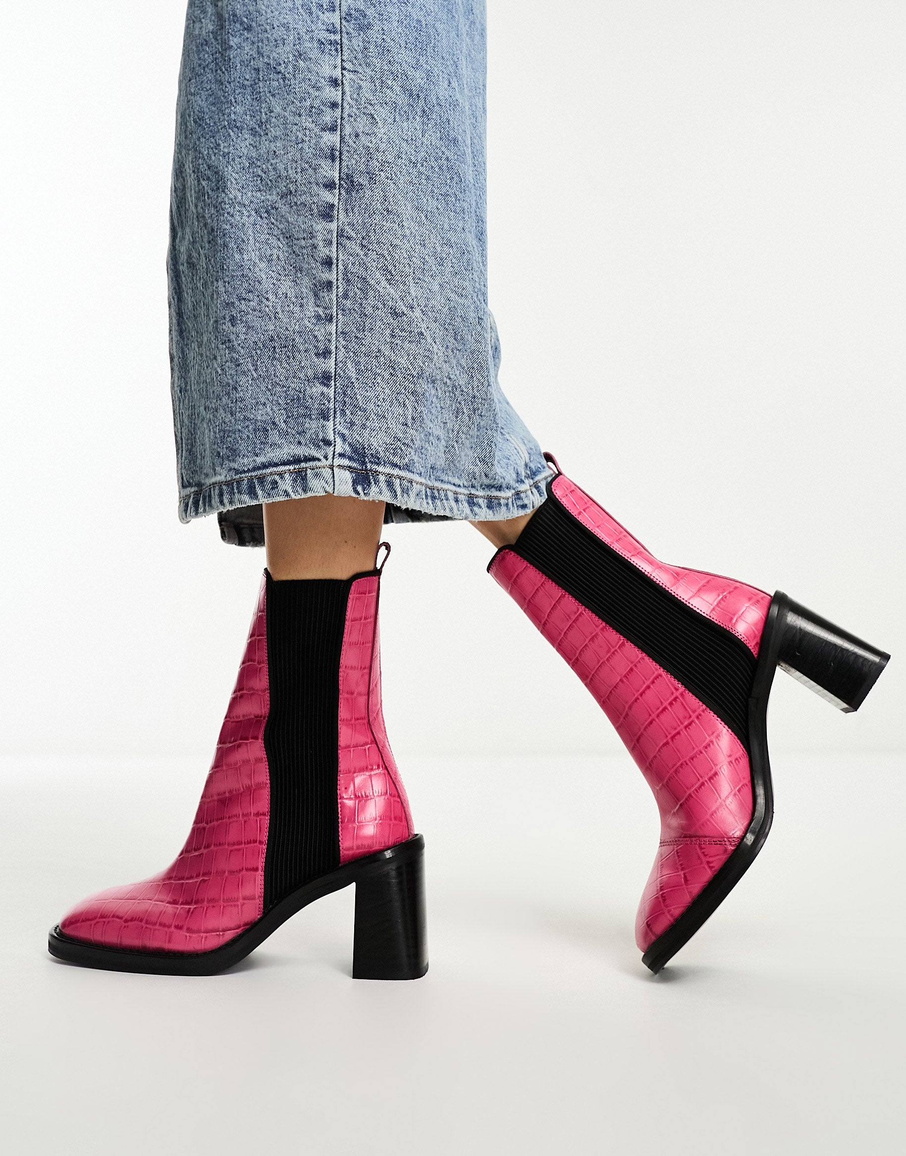 Asos pink boots best sale