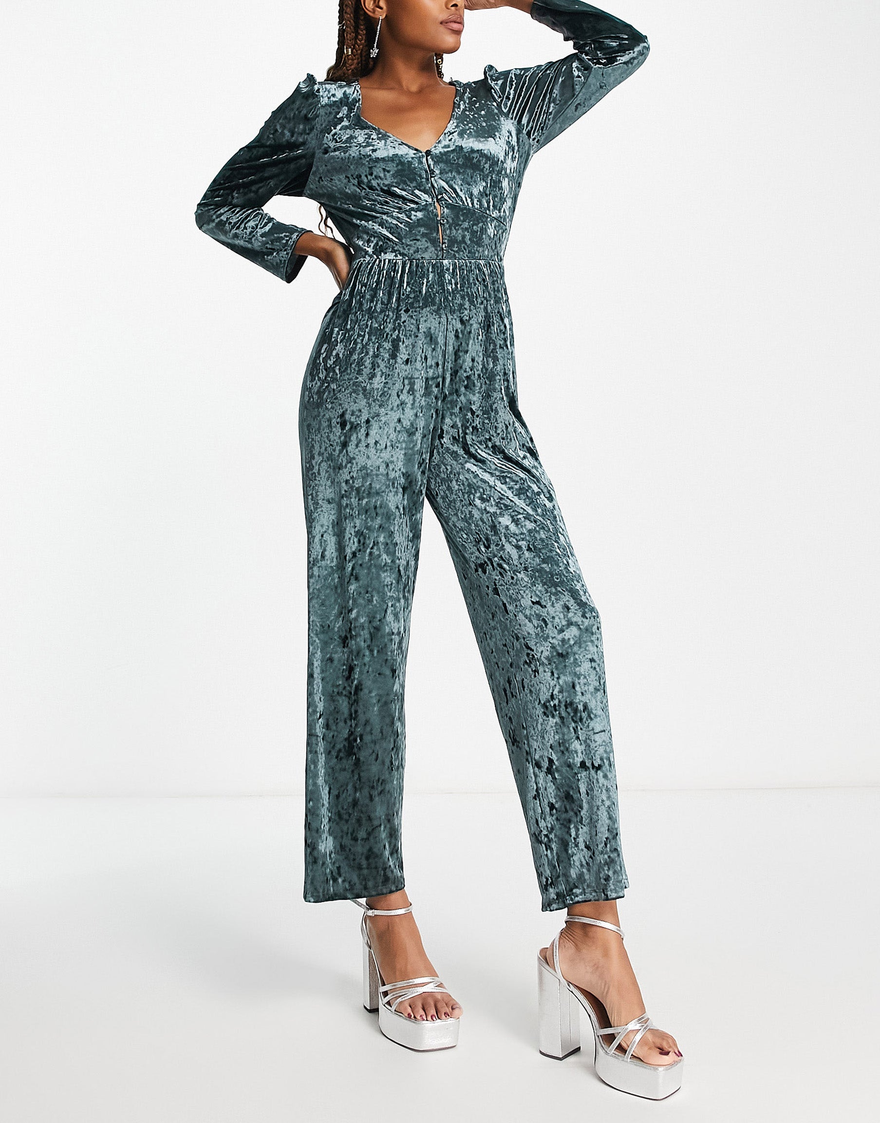 Asos velvet jumpsuit online