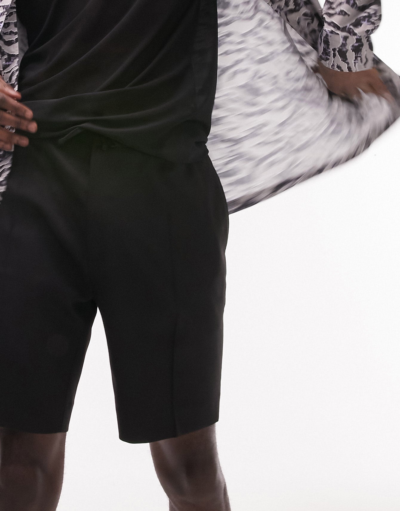 topman black shorts