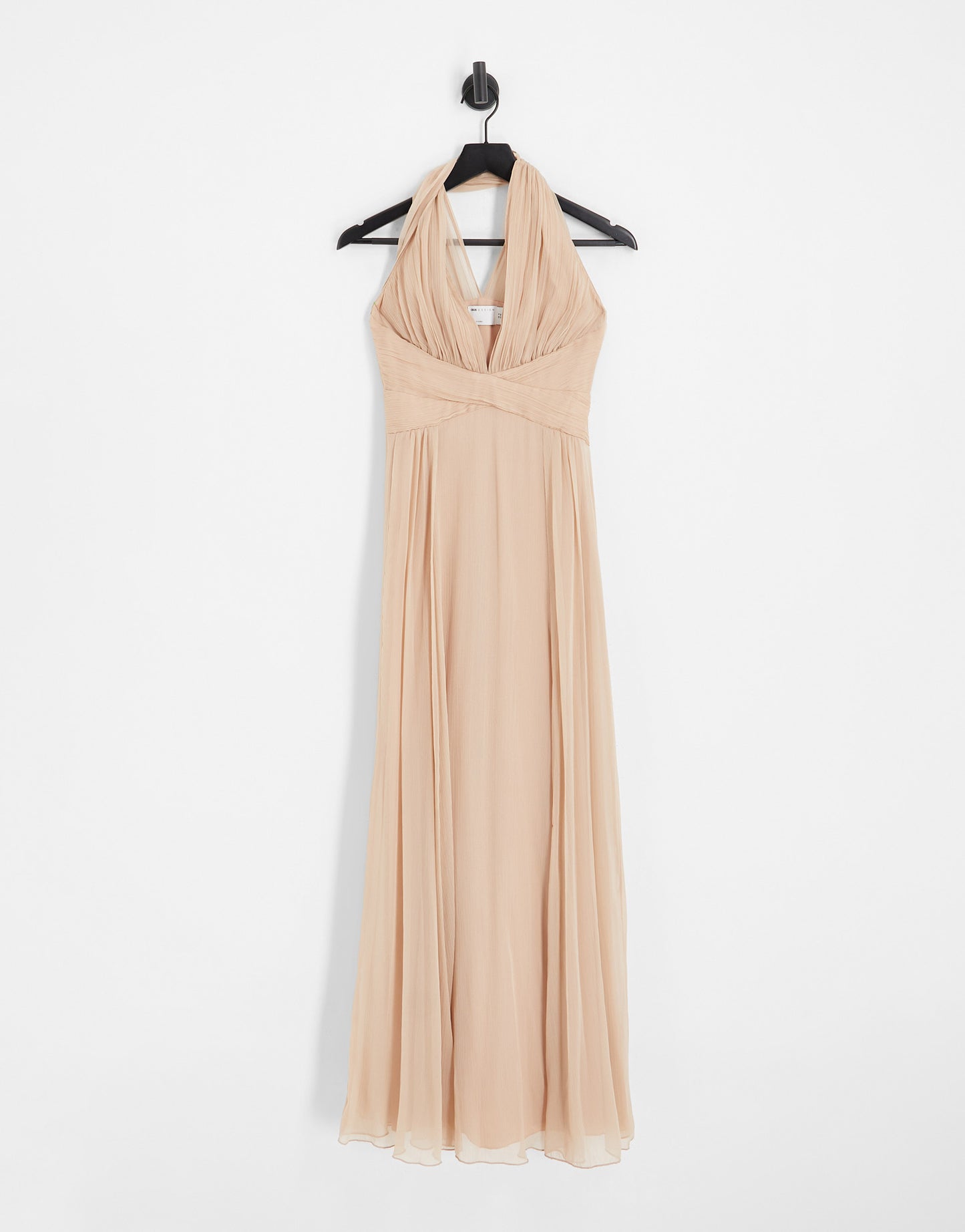 ASOS DESIGN Bridesmaid ruched bodice drape maxi dress with wrap waist