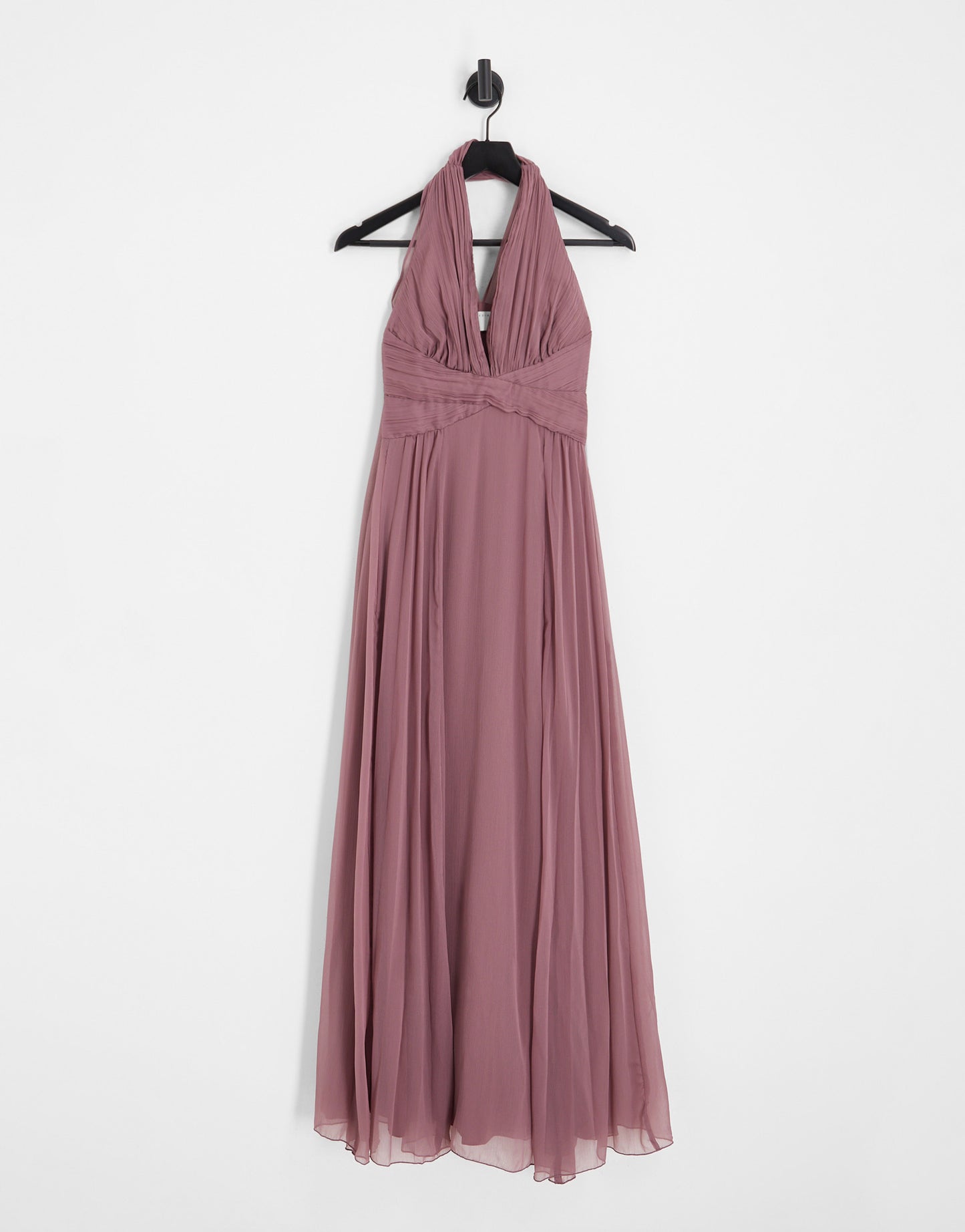 ASOS DESIGN Bridesmaid ruched bodice drape maxi dress with wrap waist