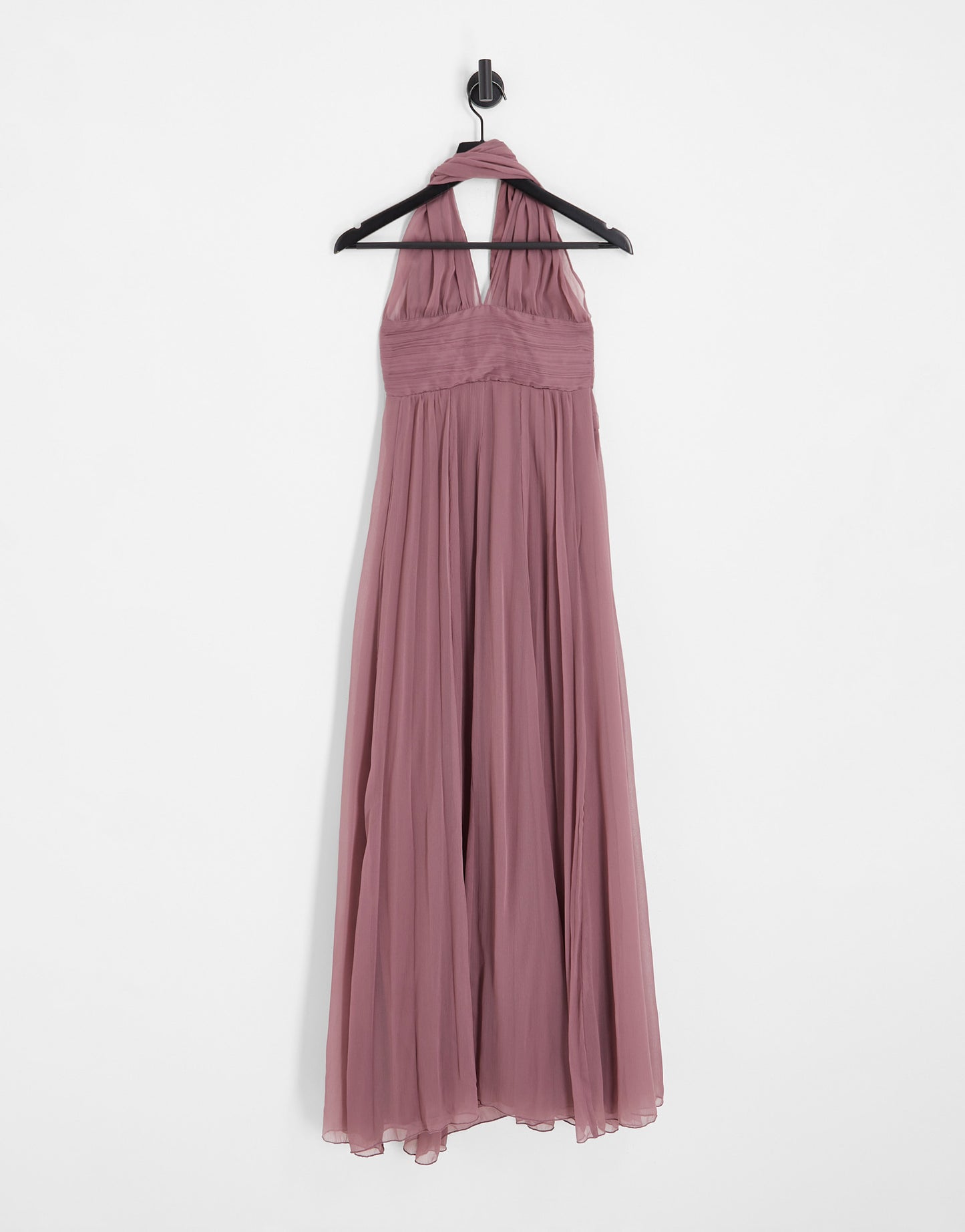 ASOS DESIGN Bridesmaid ruched bodice drape maxi dress with wrap waist