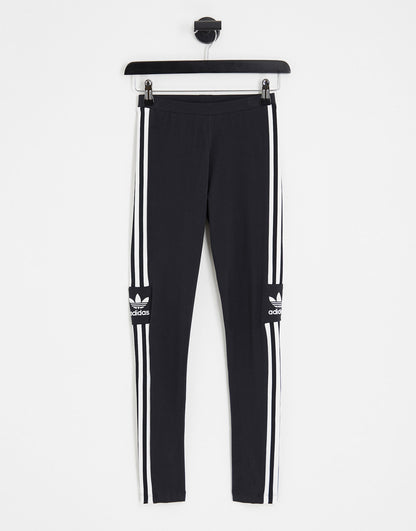 adidas Originals adicolor locked up logo leggings in black