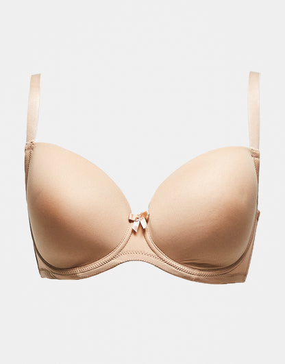 Ivory Rose Fuller Bust plain t-shirt bra in beige