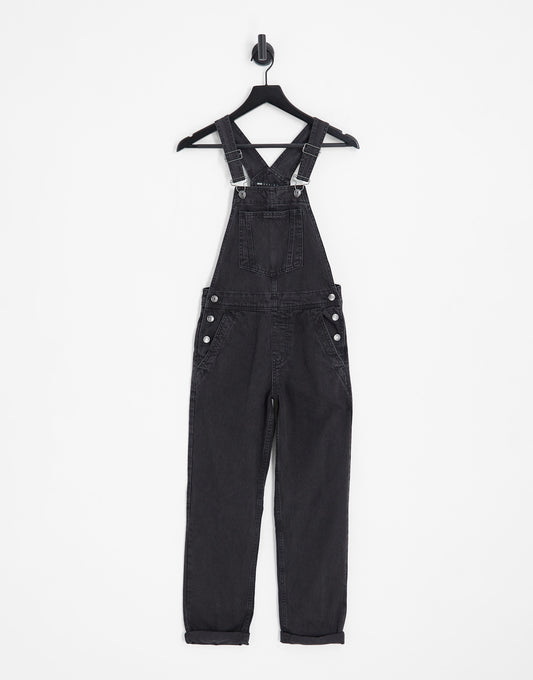 ASOS DESIGN 'original' denim dungarees in washed black