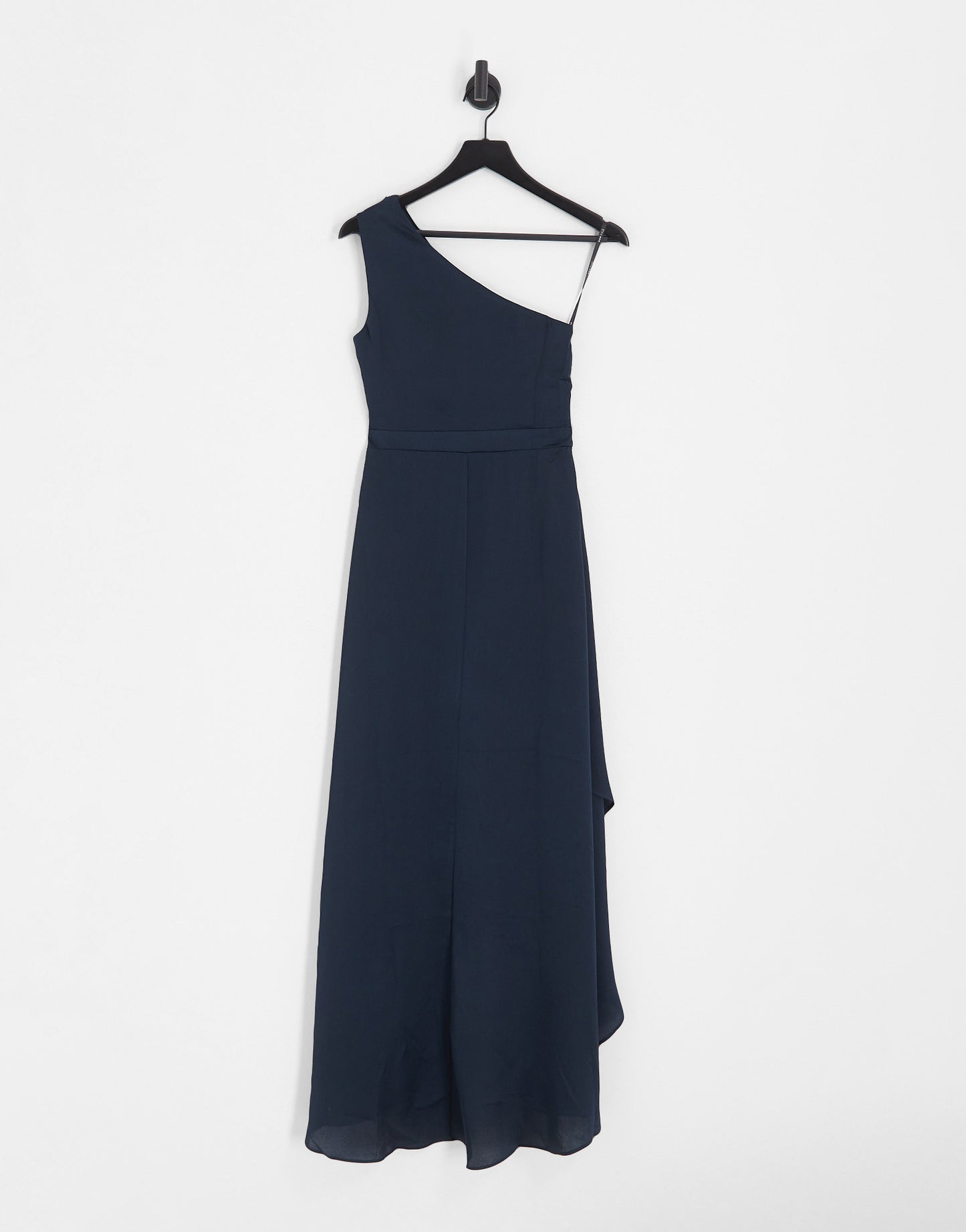 TFNC Bridesmaid one shoulder maxi dress in navy