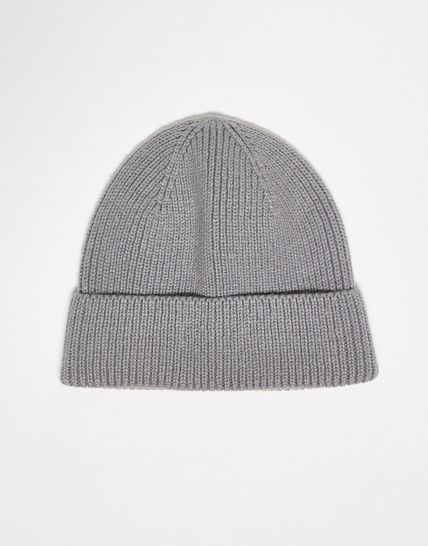 ASOS DESIGN fisherman ribbed beanie in grey