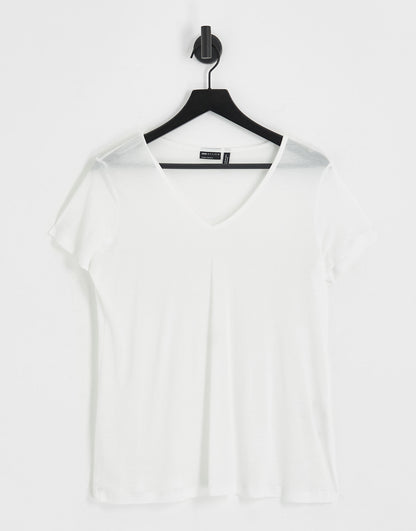 ASOS DESIGN Maternity relaxed v neck t-shirt in white