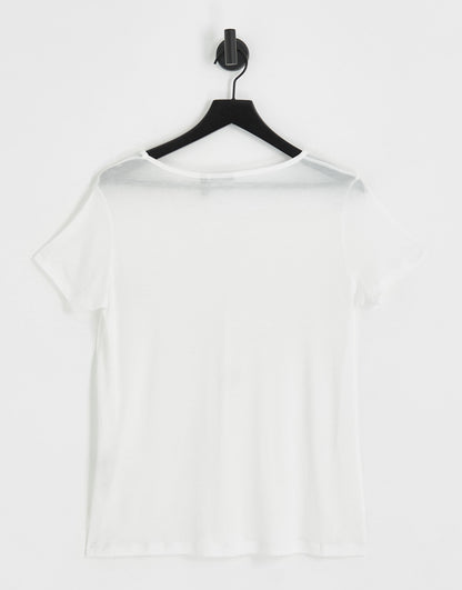 ASOS DESIGN Maternity relaxed v neck t-shirt in white