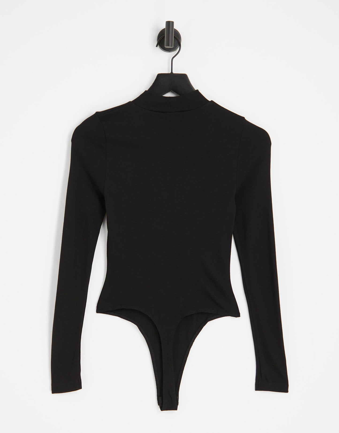 ASOS DESIGN Petite long sleeve bodysuit with turtle neck in black