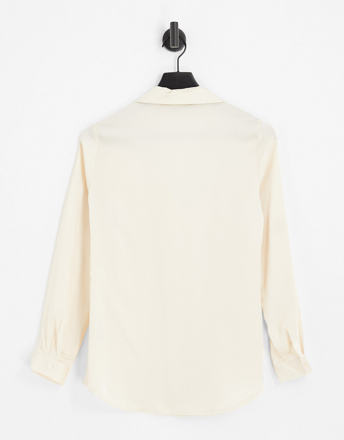 ASOS DESIGN ultimate satin shirt in ivory