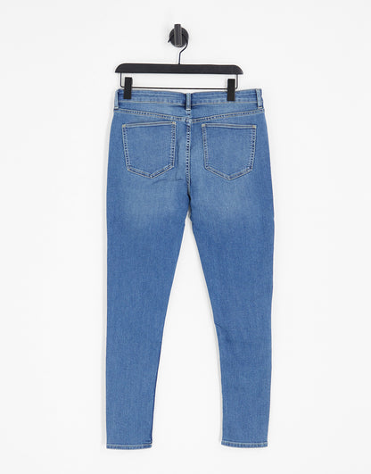 ASOS DESIGN spray on jeans with power stretch in light wash tint