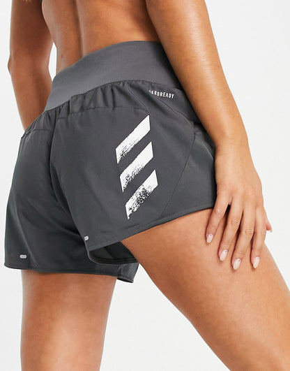 adidas Running shorts with logo in black