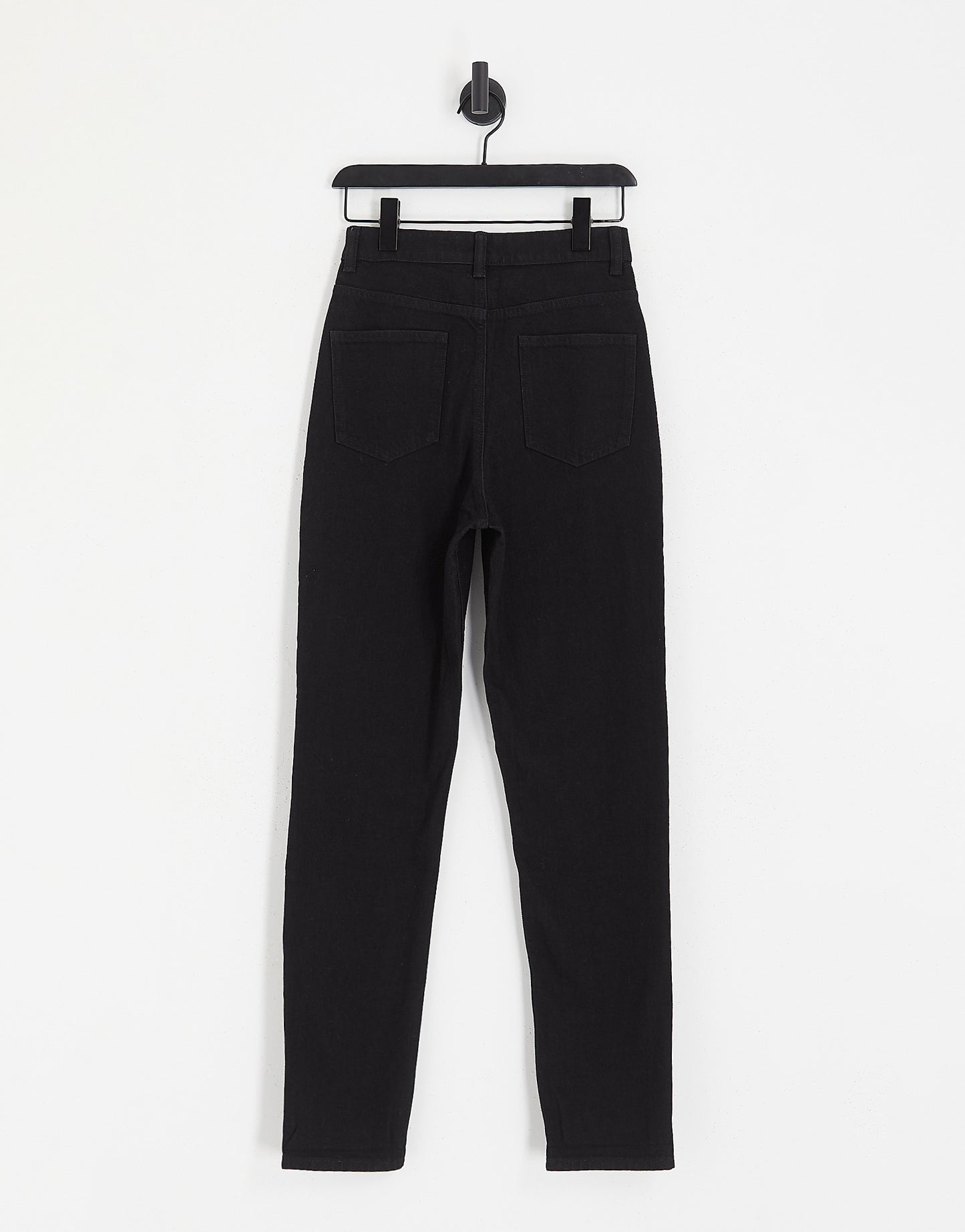 ASOS DESIGN slim mom jeans in clean black