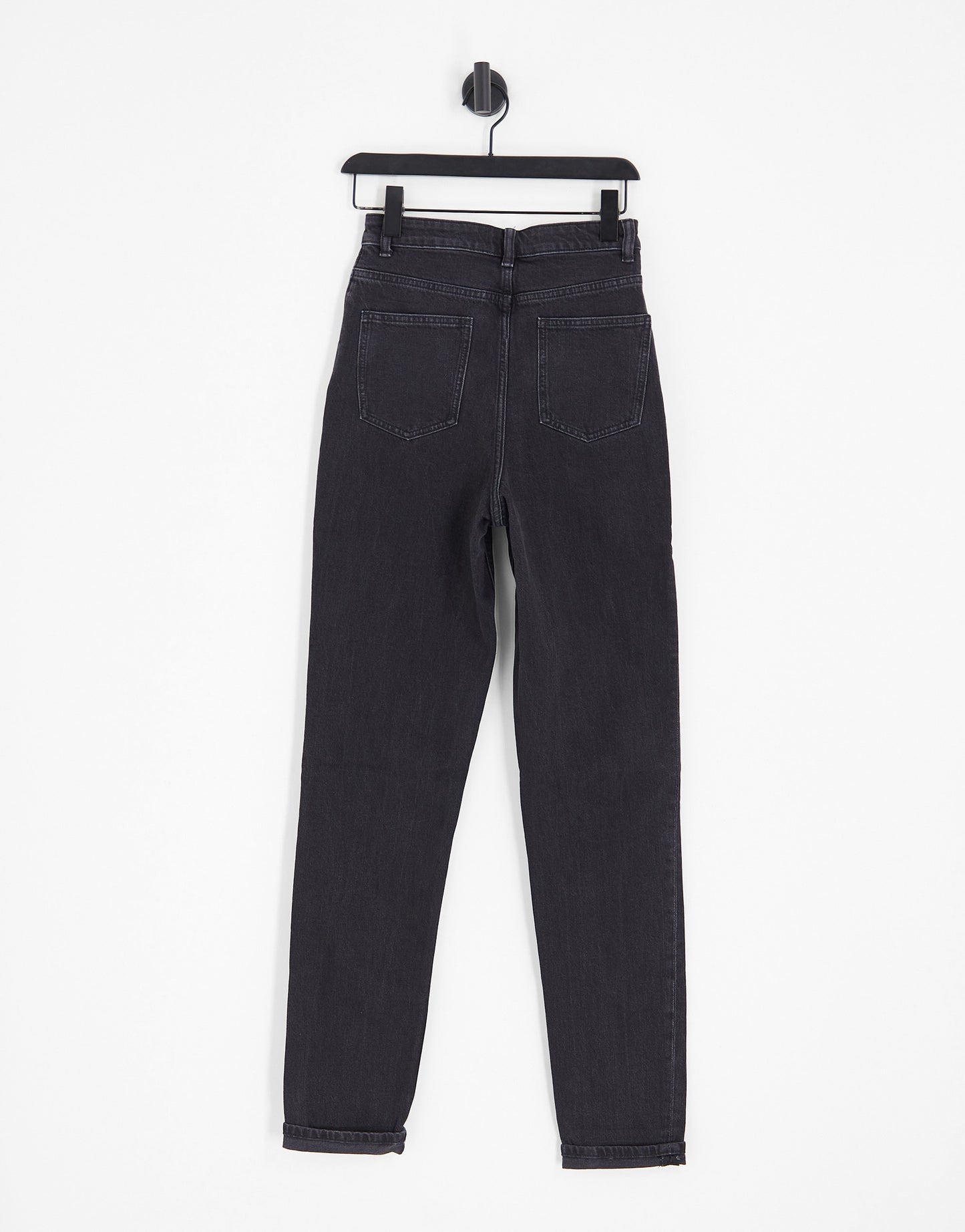 ASOS DESIGN Tall slim mom jeans in washed black