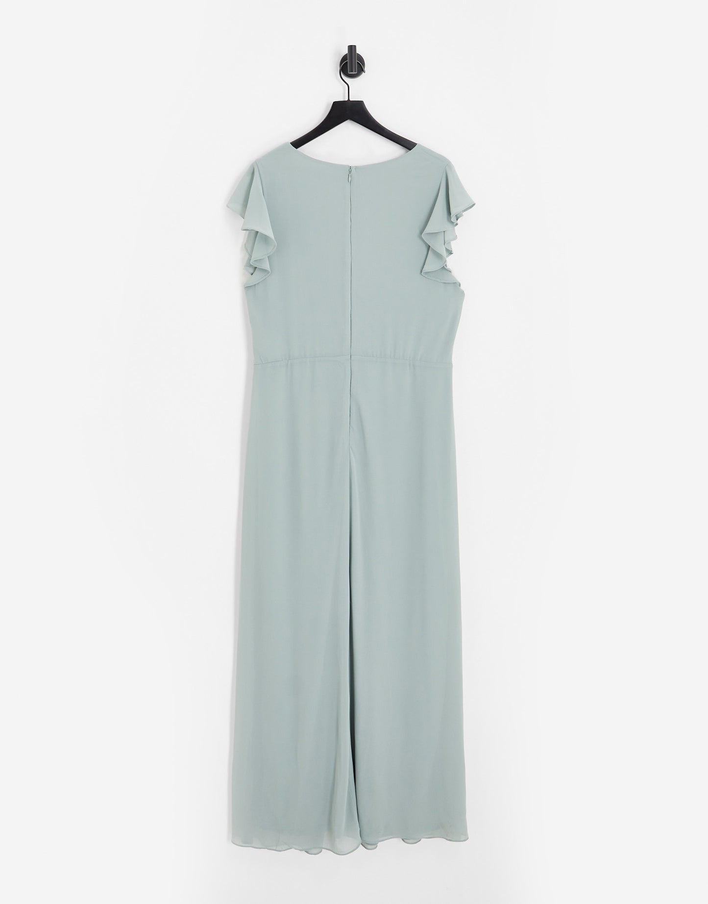 ASOS DESIGN Bridesmaid pleated cami maxi dress with satin wrap waist in olive