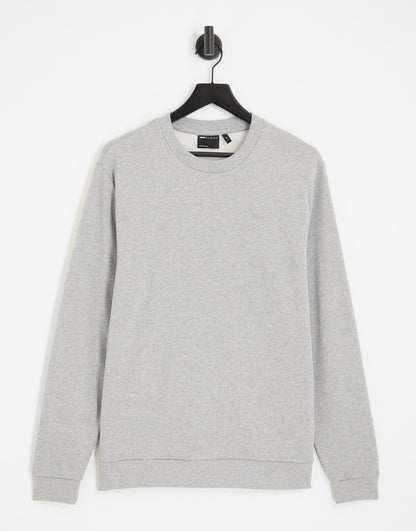 ASOS DESIGN sweatshirt in grey marl