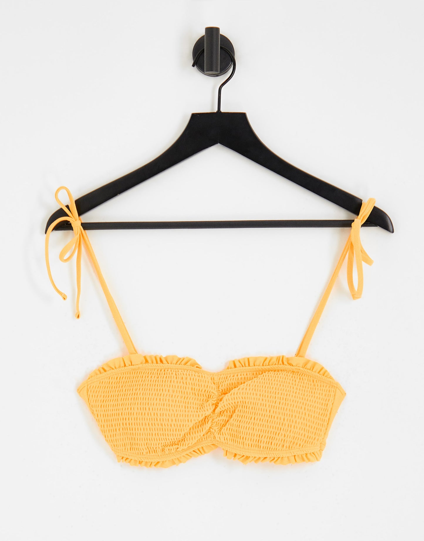 Hollister co-ord ruffle bandeau bikini top in yellow