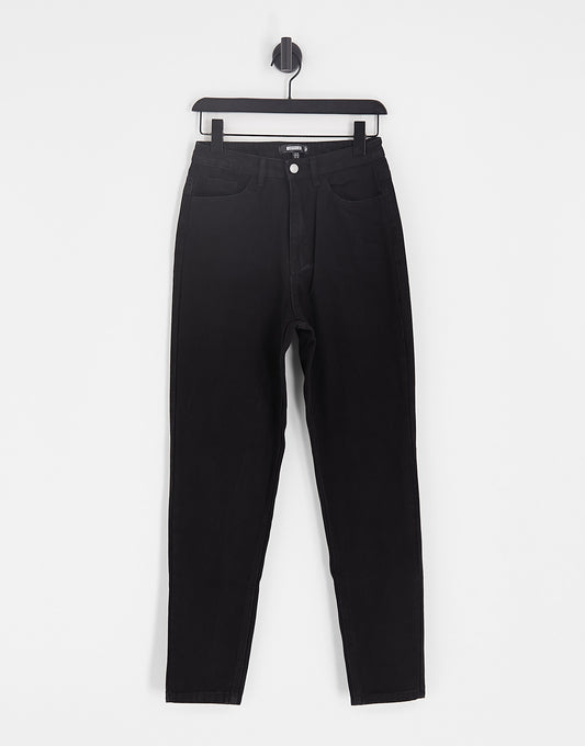 Missguided wrath straight leg jean in black