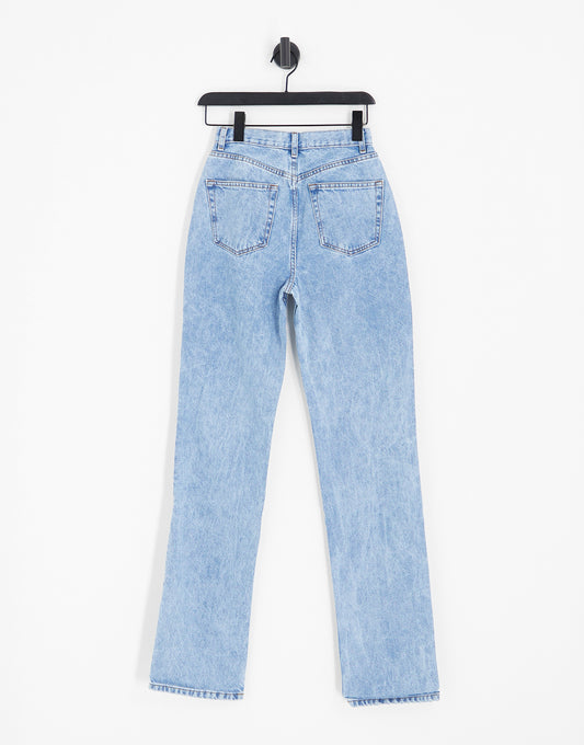 ASOS DESIGN Tall mid rise straight jeans in vintage lightwash