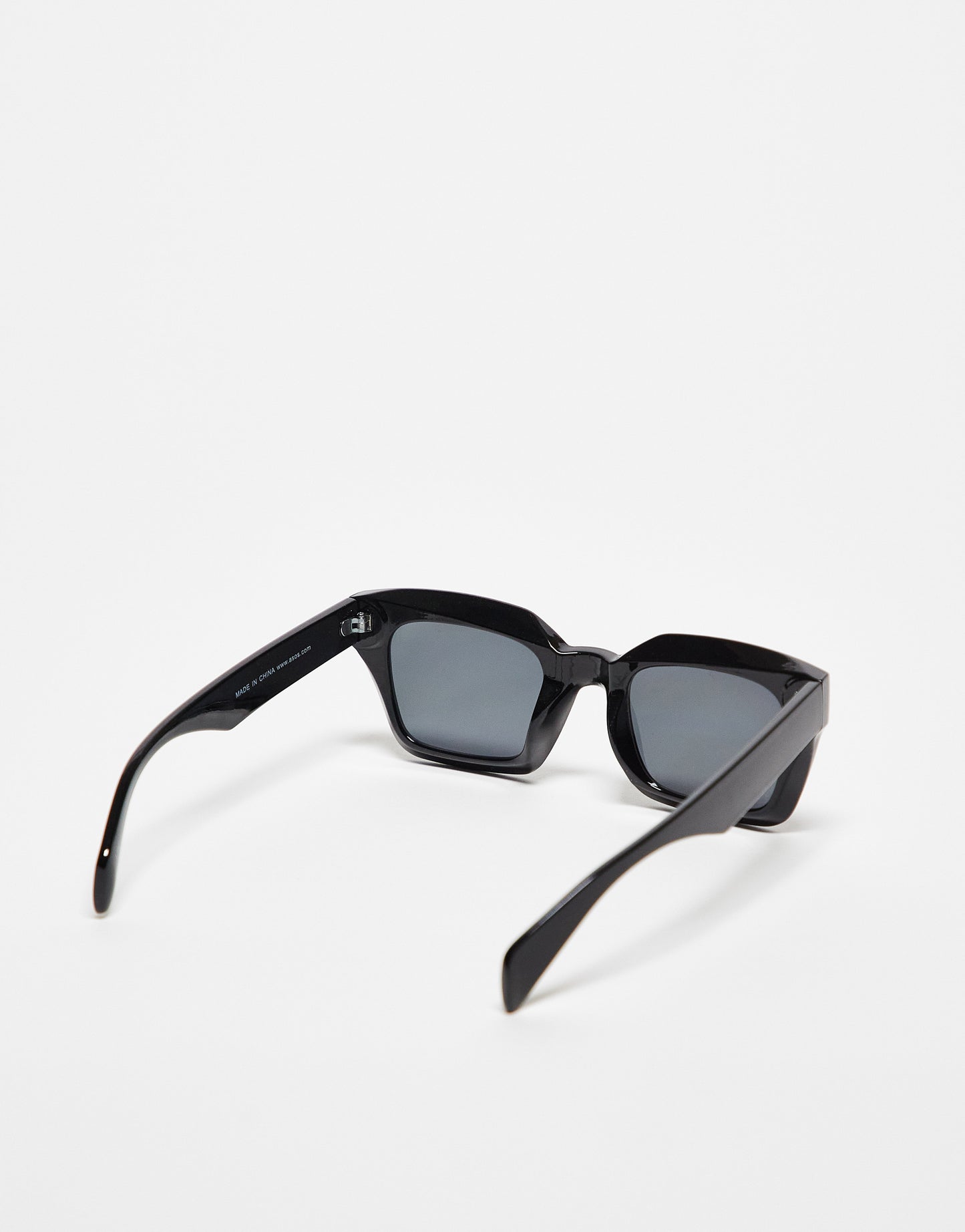 ASOS DESIGN oversized rectangle frame sunglasses in black