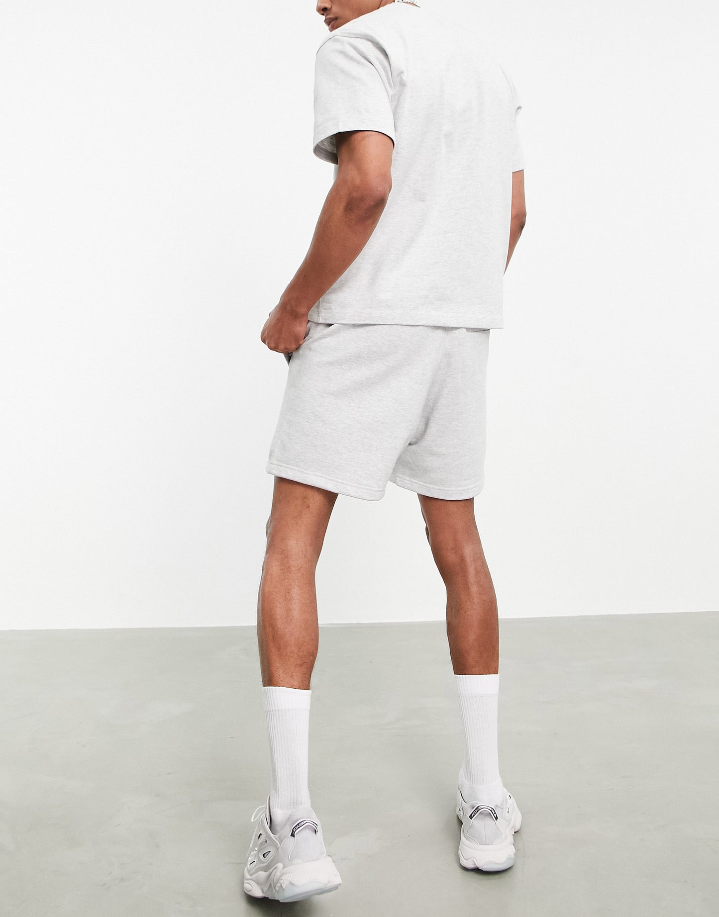 adidas Originals x Pharrell Williams premium shorts in light grey