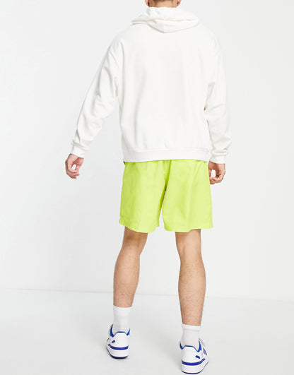 adidas Originals emb woven short in acid yellow