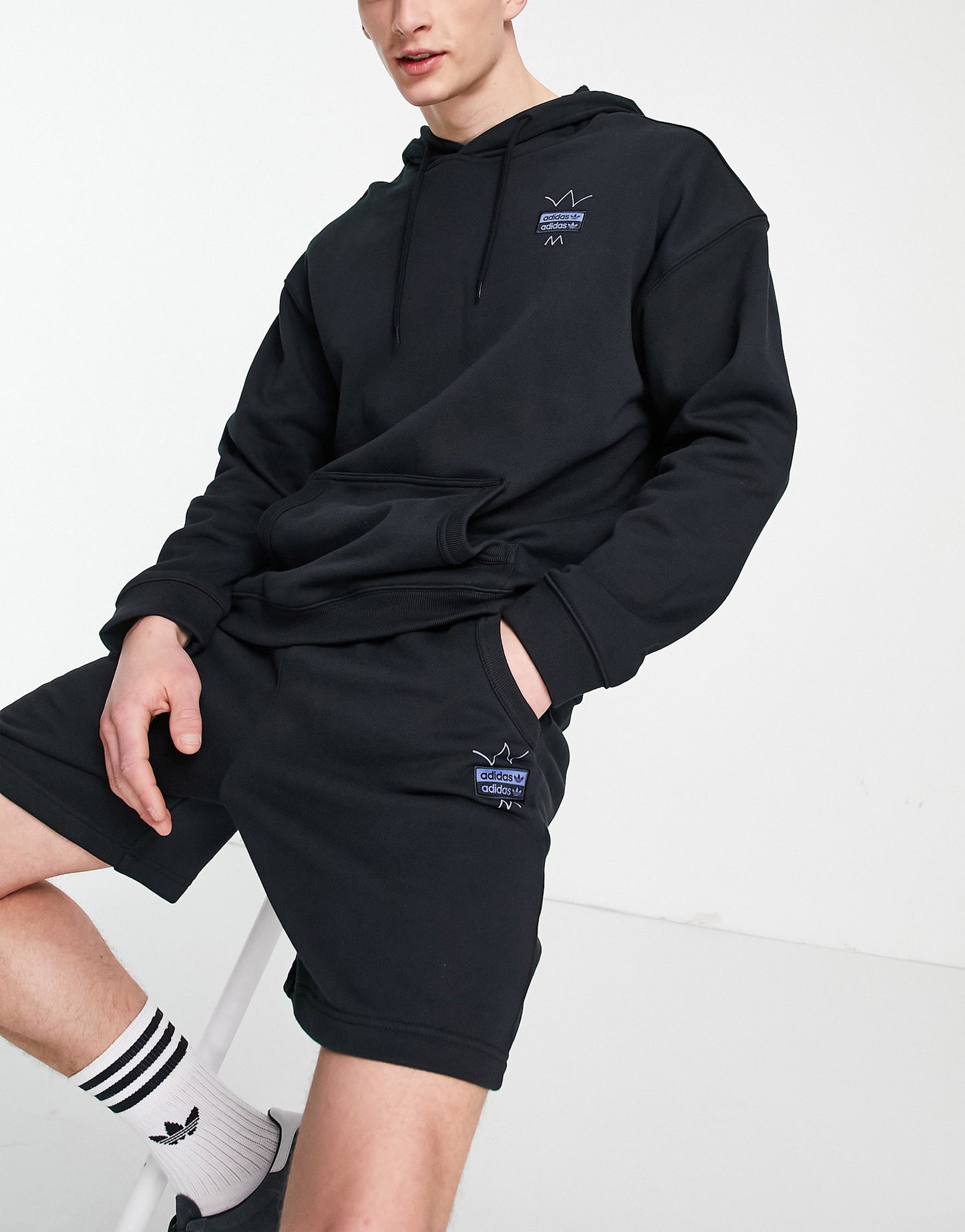 adidas Originals abstract hoodie in black