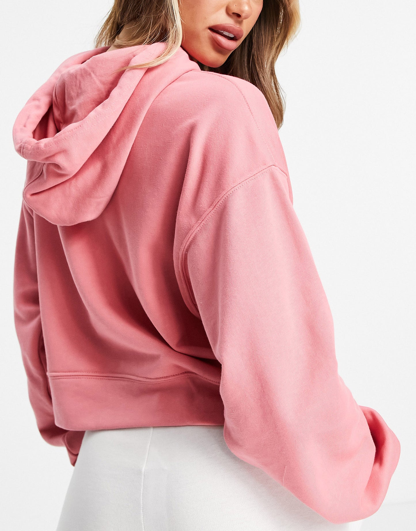 adidas Originals Trefoil Essentials logo hoodie in hazy rose