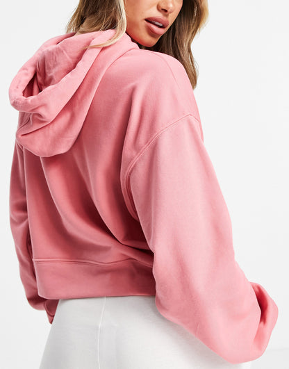 adidas Originals Trefoil Essentials logo hoodie in hazy rose