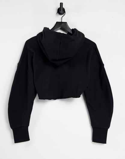 Reebok x Cardi B super cropped hoodie in black