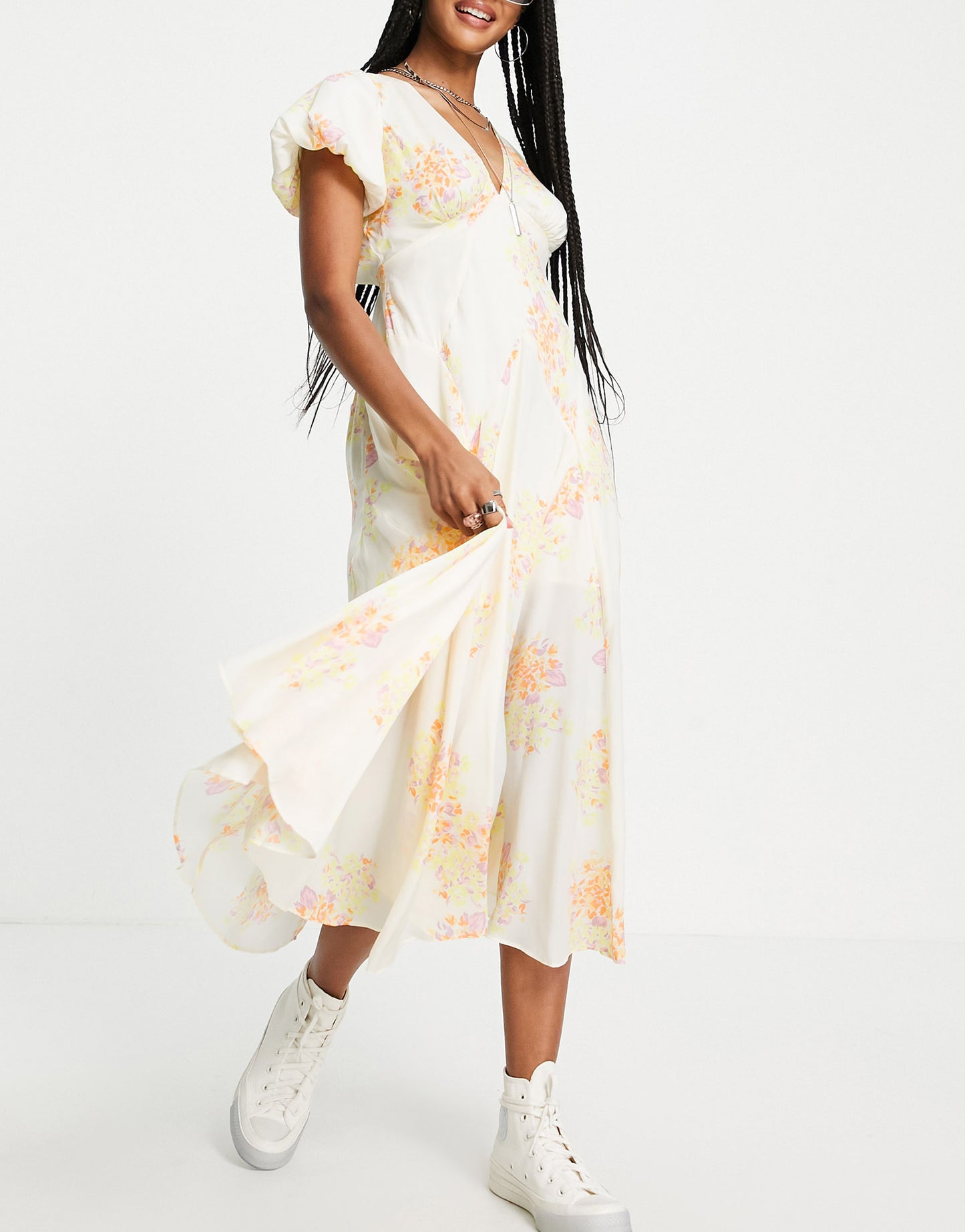 Free People laura printed maxi tea dress in vintage floral