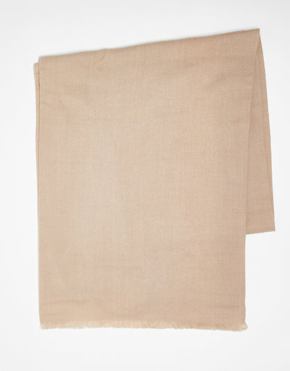 ASOS DESIGN scarf with raw edge in stone