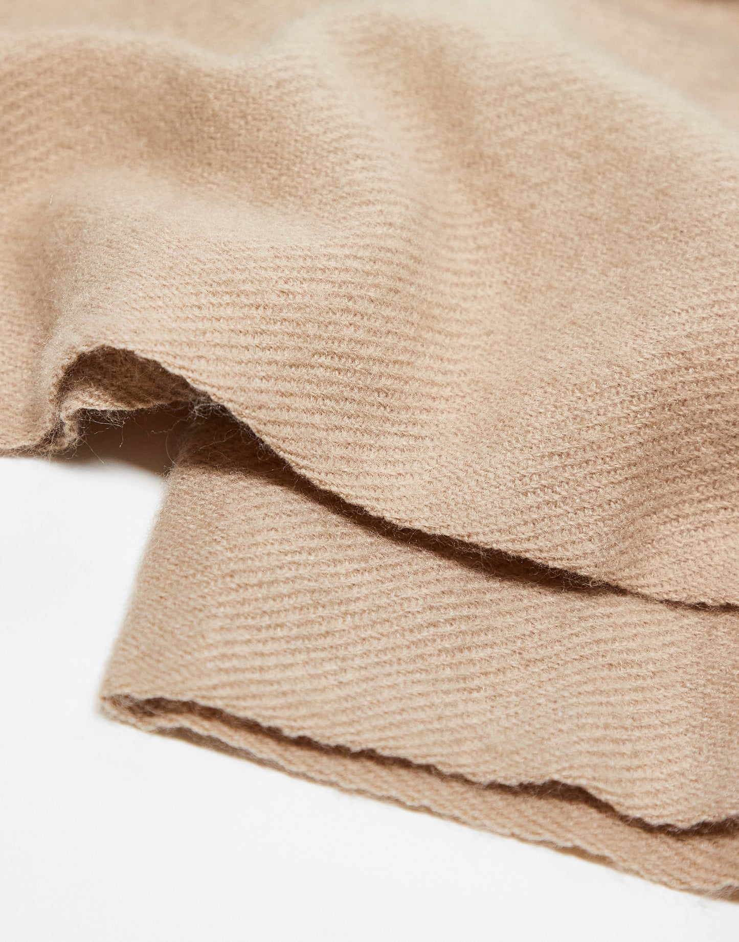 ASOS DESIGN scarf with raw edge in stone