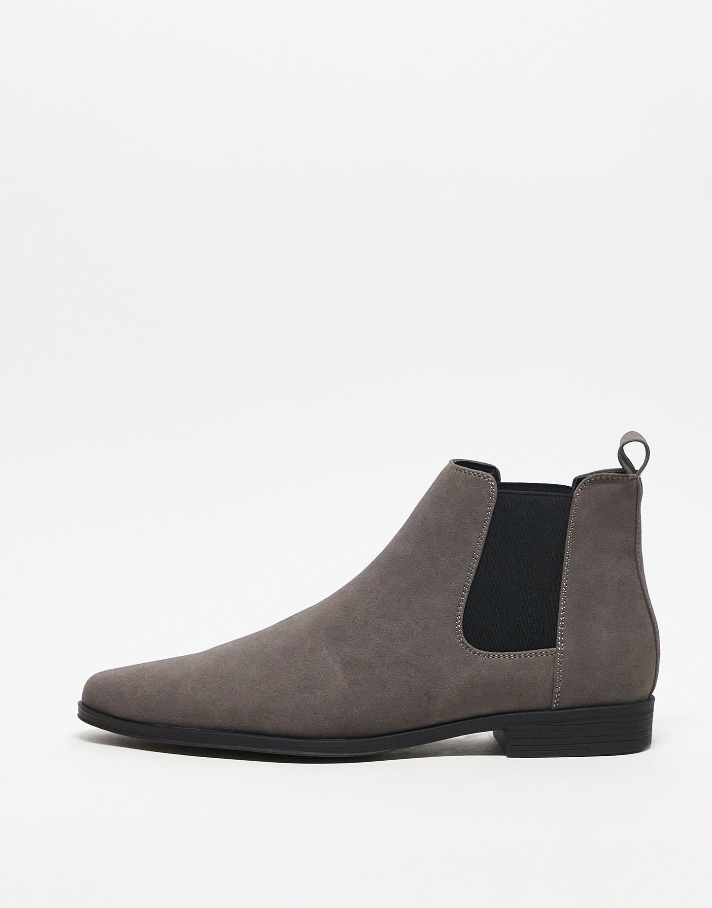 ASOS DESIGN chelsea boots in grey faux suede