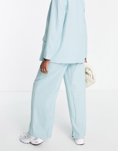 Y.A.S wide leg trouser co-ord in pale blue