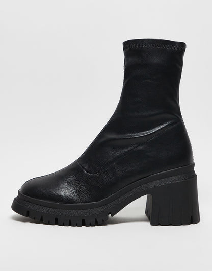 ASOS DESIGN Recipe chunky sock boots in black