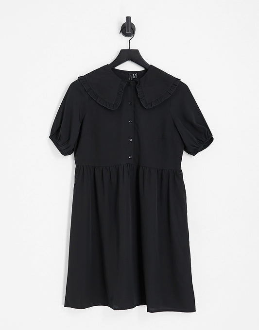 Vero Moda collar detail dress in black