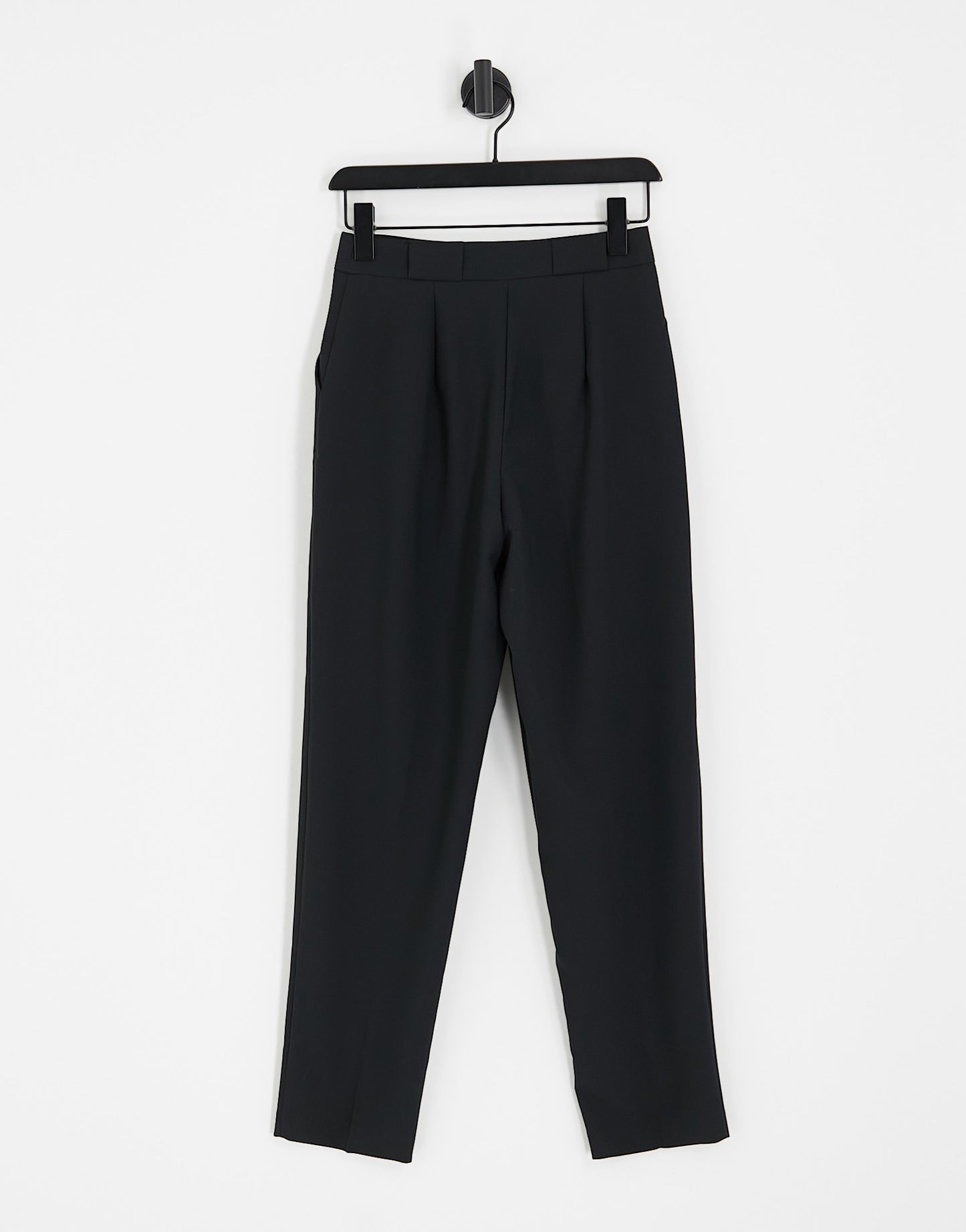 ASOS DESIGN Hourglass tailored smart tapered trousers in black