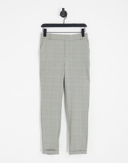 Vero Moda tailored cigarette trousers in grey check