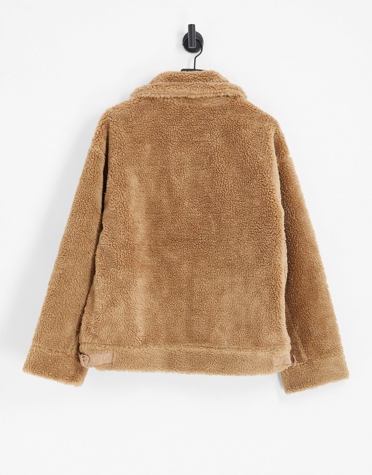 Topman faux shearling borg jacket in tan