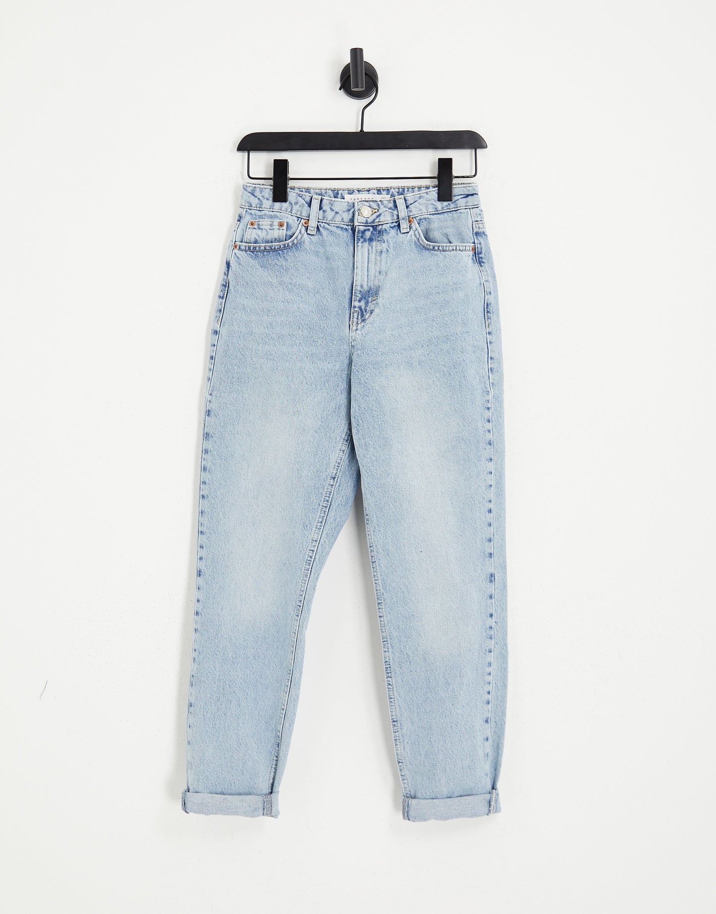 Topshop Original high rise Mom jeans in bleach