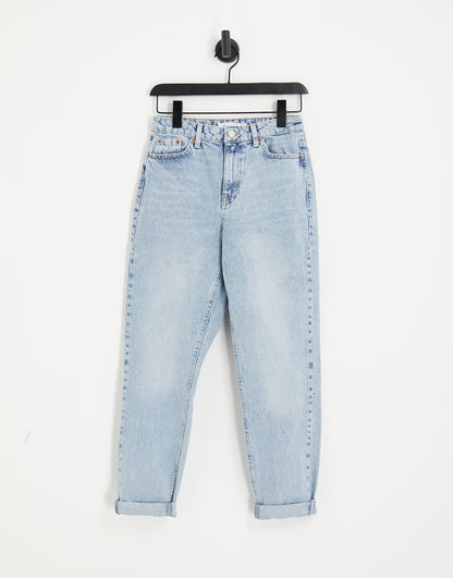 Topshop Original high rise Mom jeans in bleach