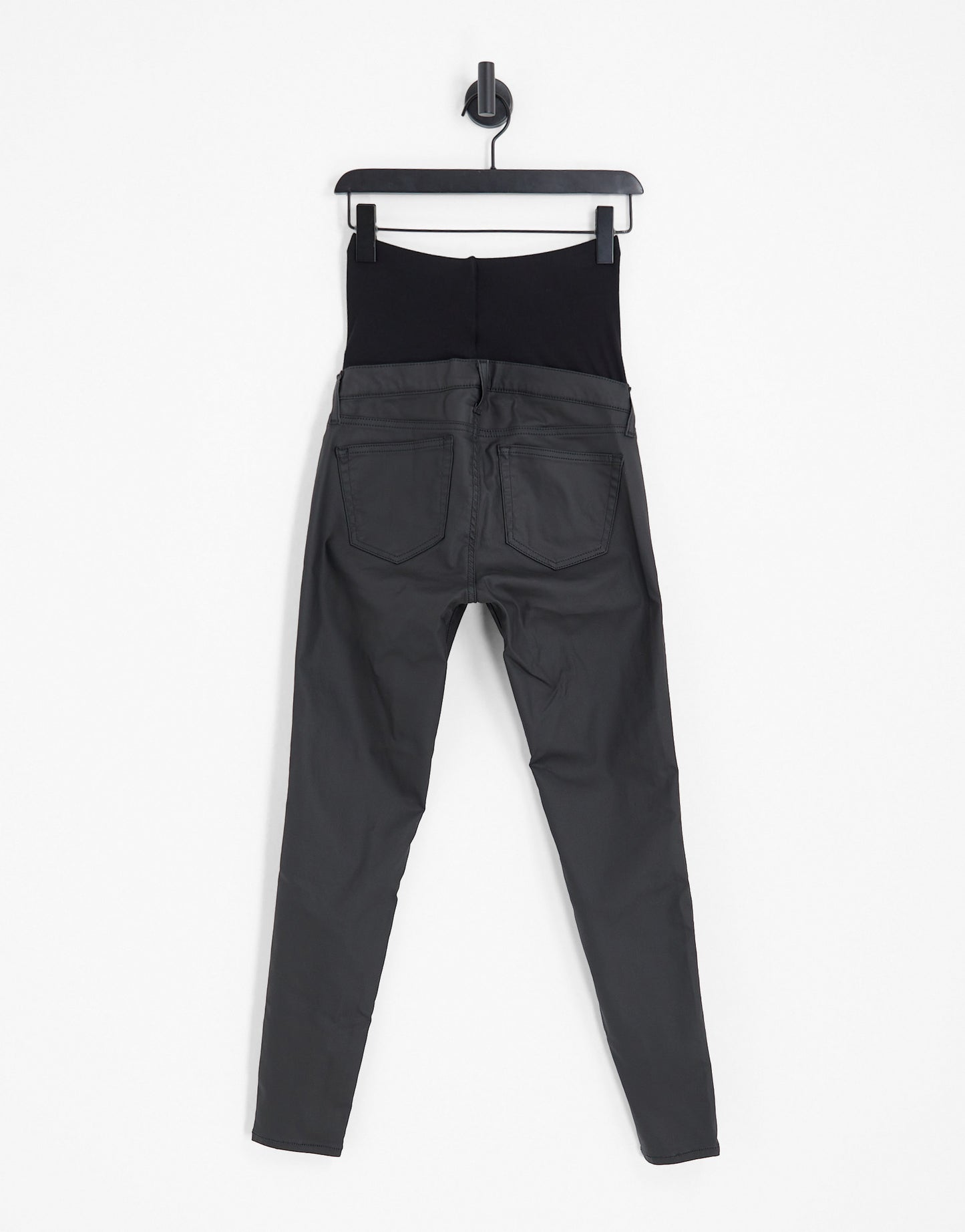 Topshop Maternity high rise Jamie jeans in coated Black