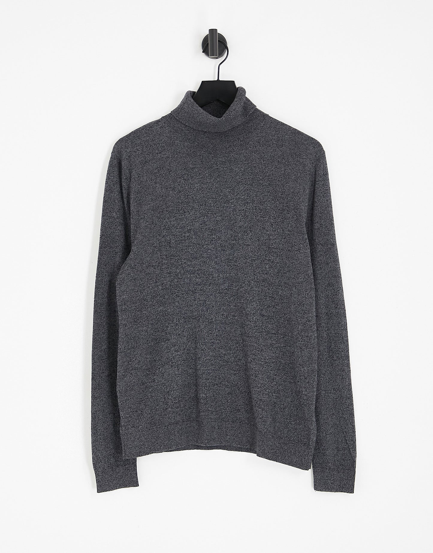 Topman knitted jumper with roll neck in mono twist