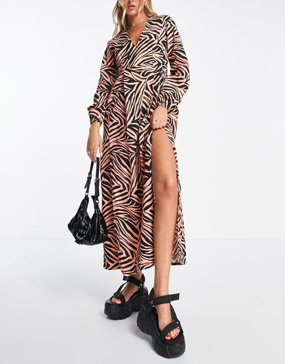 ASOS MADE IN KENYA maxi dress in tiger print