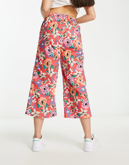 ASOS MADE IN KENYA pull on trousers in rose print