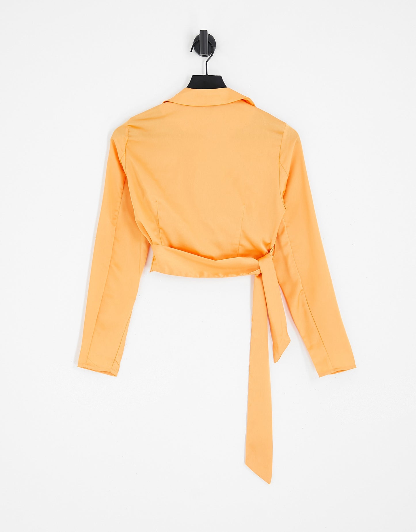 Vila wrap crop shirt in apricot