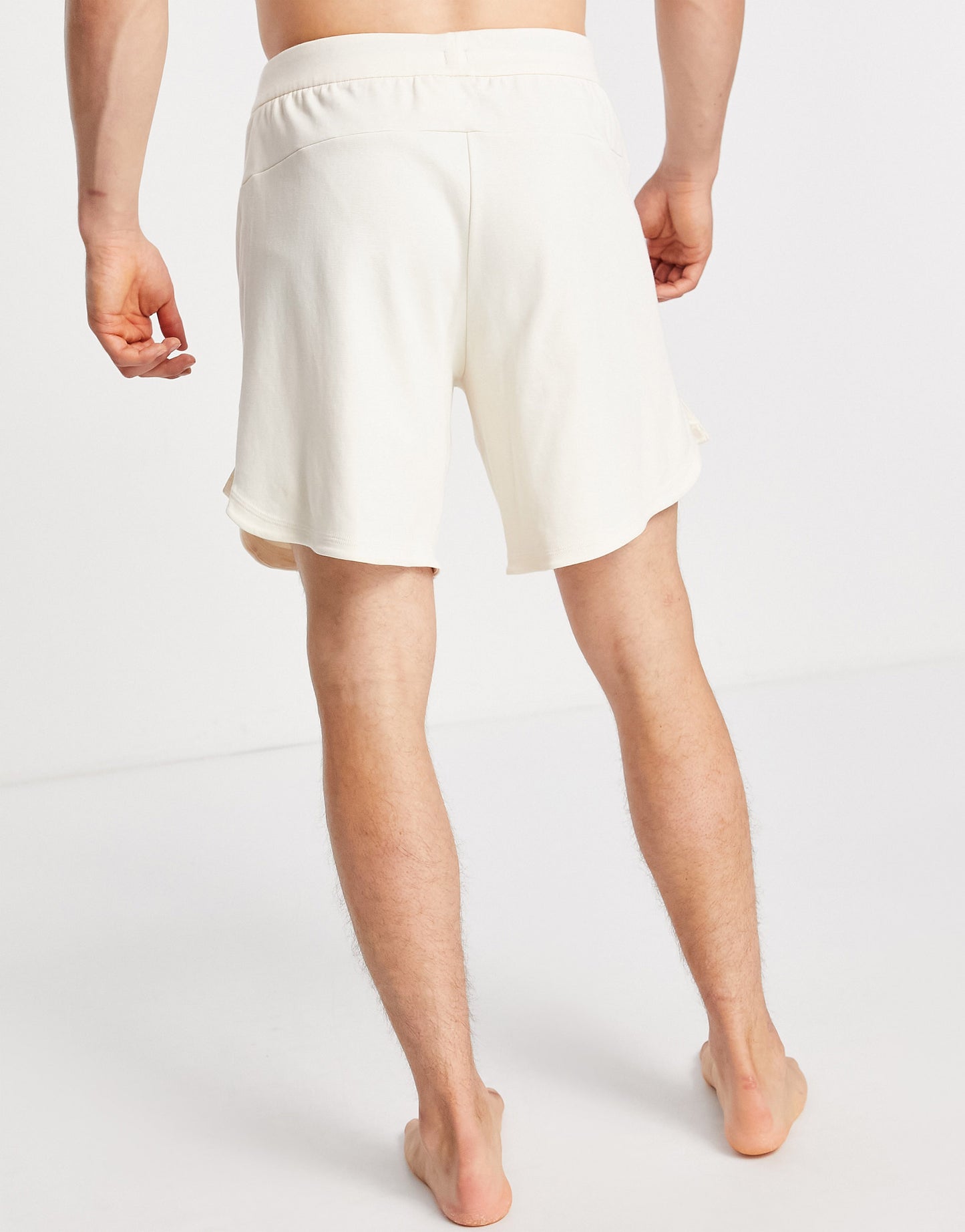 adidas Yoga shorts with tonal logo in beige