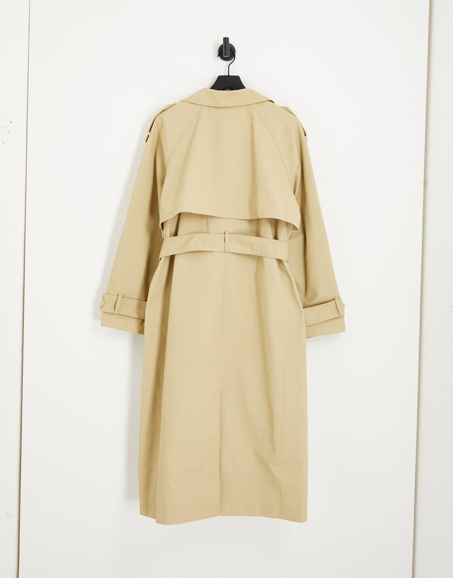 ASOS DESIGN Curve longline trench coat in stone